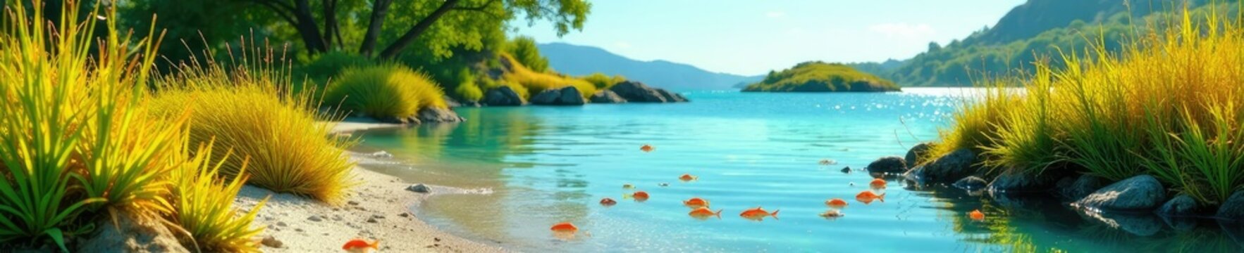 Paisajes de arrozales con un estanque de peces, agua, estanque