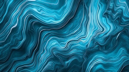 Fototapeta premium Abstract Teal and White Swirling Liquid Marble Pattern Background Texture