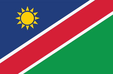 Namibian national pride. Namibia flag flat vector illustration.