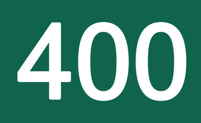 400 on a vibrant green canvas