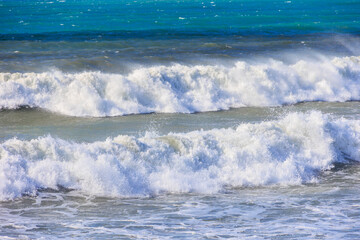 Powerful Waves Crashing on the Coast, Paphos, Cyprus, 24.11.2024..