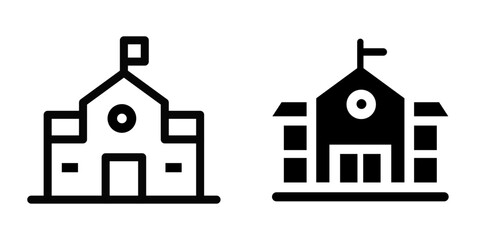 Educational School Icon Design – Vector Symbol Set