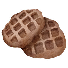 watercolor Waffles chocolate