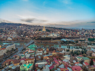 aERIAL VIEW ON tBILISI AND kURA RIVER © Marat Lala