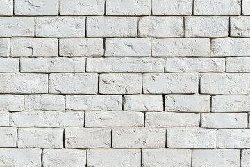 Naklejka premium White brick wall texture background. White brick wall pattern. White brick wall surface