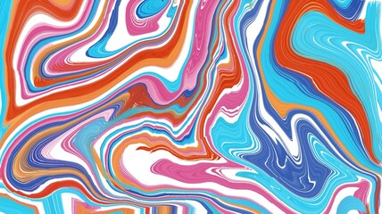 A mesmerizing abstract digital painting with fluid, swirling patterns in shades of purple, pink, cyan, and white, creating a dynamic and vibrant marbled effect.