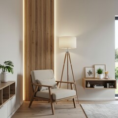 Elegant Minimalist Corner with Warm Lighting  