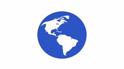 Naklejka premium Americas map globe icon digital white background