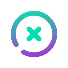 Obraz premium Abstract circular logo design with gradient colors, modern branding