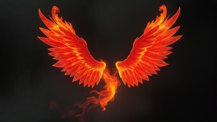 angel wings on black background