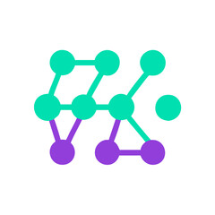 Obraz premium Abstract network design with interconnected nodes, digital innovation