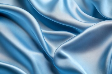 Obraz premium Smooth Light Blue Silk Fabric Drape