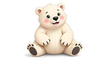 Obraz premium A cute baby white bear