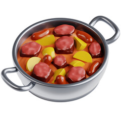 Traditional Dublin Coddle Stew with Sausages and Potatoes
