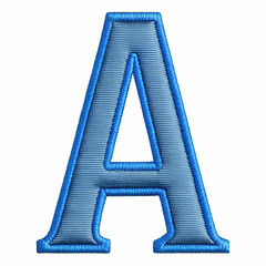 A beautifully crafted blue embroidery design of the letter