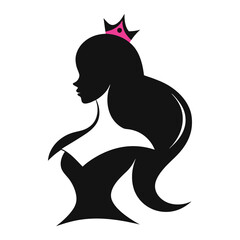 Silhouette of a Beauty Queen Vector  Elegant Pageant Illustrations for Creative Designs