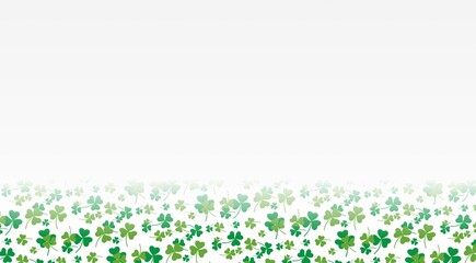 Saint st Patrick's day green clover or shamrock background design 