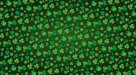 Saint st Patrick's day green clover or shamrock background design 