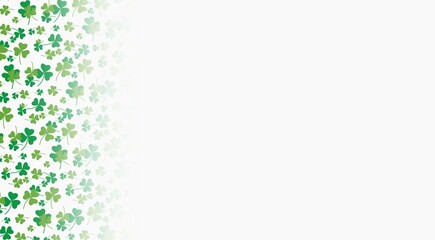 Saint st Patrick's day green clover or shamrock background design 