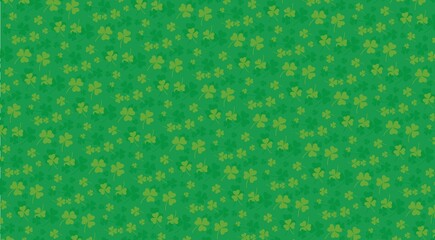 Saint st Patrick's day green clover or shamrock background design 