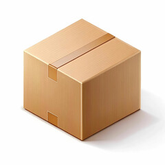 A clean, isometric box packaging design on a white background