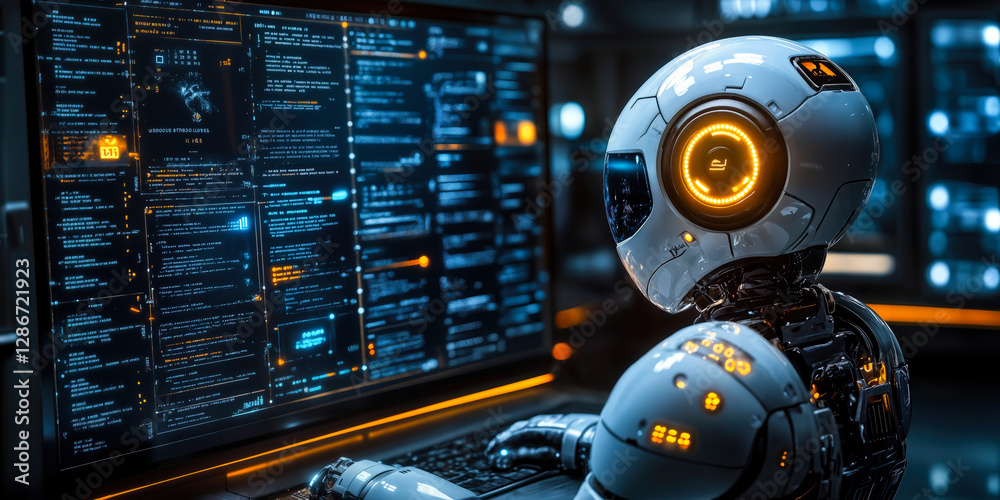 Poster ai-driven customer engagement robot utilizing data insights for business optimization in a digital w