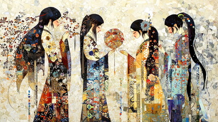 Cultural Collaboration Showcasing Elegance and Diversity in Art