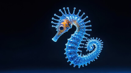 Anatomy, Close-up image of a seahorse exoskeleton showcasing intricate details and textures.