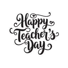 Happy Teacher's Day Calligraphy Design