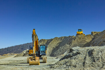 Heavy Machinery at a old quarry