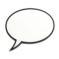 Blank comic book text bubble illustration isolated on transparent background
