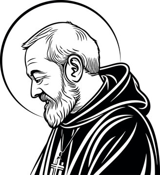Saint Padre Pio of Pieltrelcina - Vector 