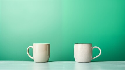 Fototapeta premium cup of coffee on the table ,generative ai illustration