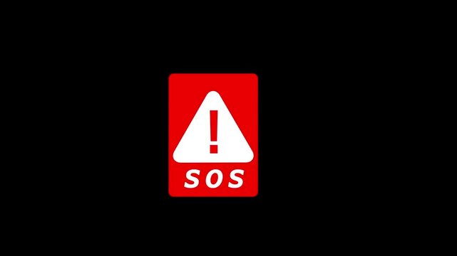 SOS help shadow icon, safety support alert design, save icon animation..