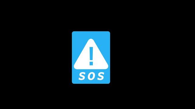 SOS help shadow icon, safety support alert design, save icon animation..