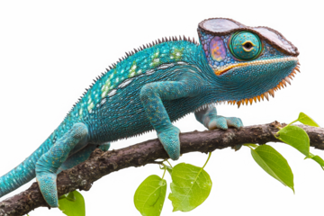 chameleon on a white background
