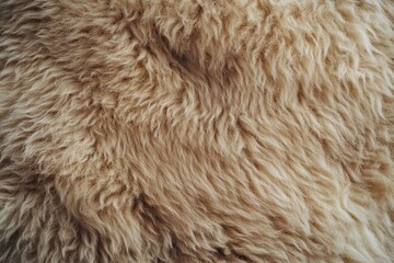 Close-up of a soft, beige faux fur texture.