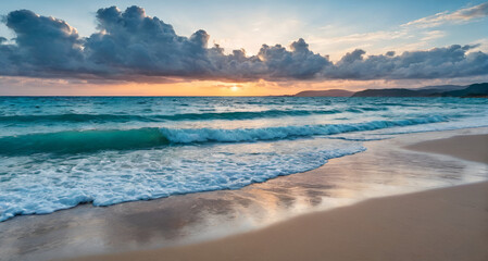 Fototapeta premium sunset over the sea
