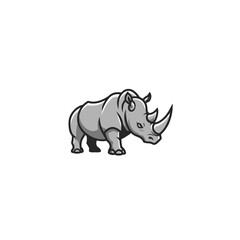 Fototapeta premium Rhinoceros Vector Logo Design