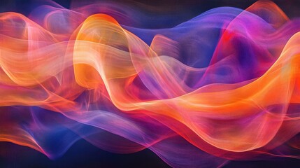 Fototapeta premium Dynamic fluid waves in vibrant colors