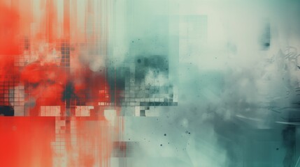 Naklejka premium Failure notification on the left, soft aqua background,generative ai illustration