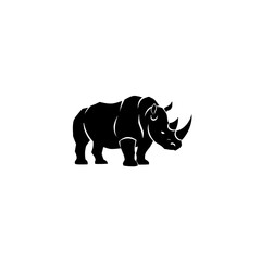 Obraz premium Rhinoceros Vector Logo Design