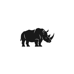 Fototapeta premium Rhinoceros Vector Logo Design