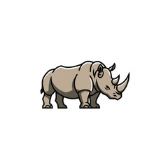 Obraz premium Rhinoceros Vector Logo Design