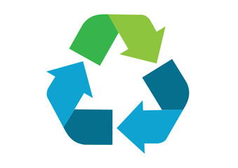 Green Blue Recycling Symbol Arrows  Glass Metal Packaging Icon