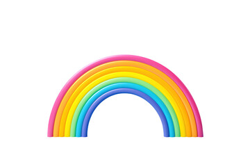 Isolated Colorful Rainbow Arch