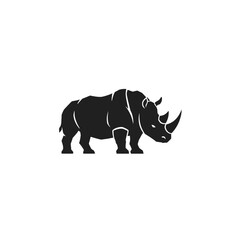 Obraz premium Rhinoceros Vector Logo Design