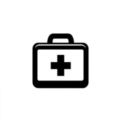 Obraz premium First Aid Kit Icon: Emergency Medical Supplies for Health and Well-being.