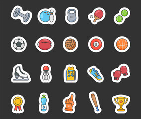 Sports equipment set featuring training accessories, game essentials, fitness tools, competition awards, and recreational items for various athletic activities and active lifestyle enthusiasts