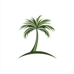 Green Palm Tree Illustration: A Tropical Oasis of Relaxation and Vacation Vibes